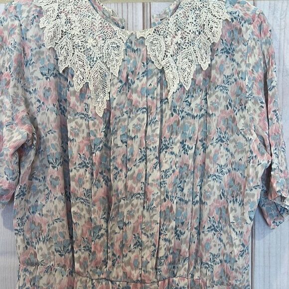 Michelle Stuart Cottage Core Prairie Core Floral Dress Sz.14 - Picture 4 of 4